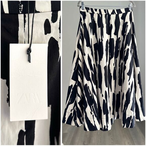 ZARA PRINTED MIDI SKIRT ZW COLLECTION - Picture 11 of 11